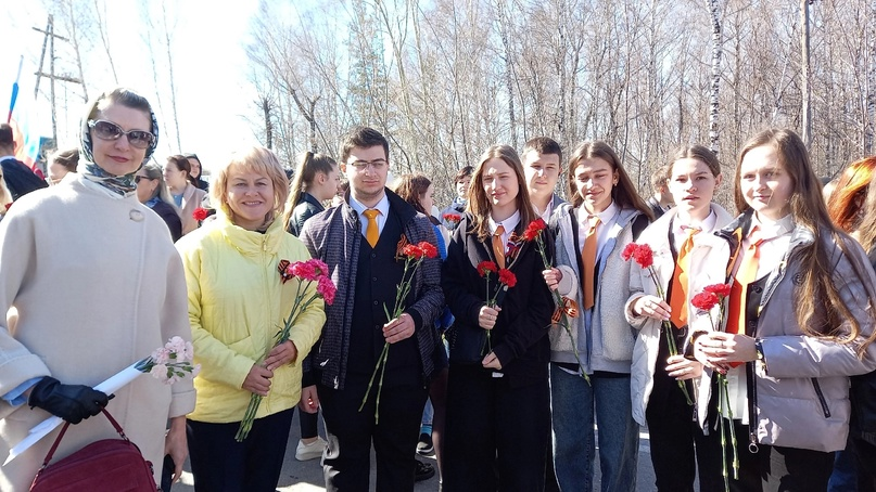 Ученики лицея приняли участие в городском митинге, посвящённом Дню Победы в Великой Отечественной войне.